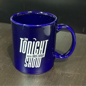 The Tonight Show with Jay Leno Guest One Coffee Cup Mug Blue EUC